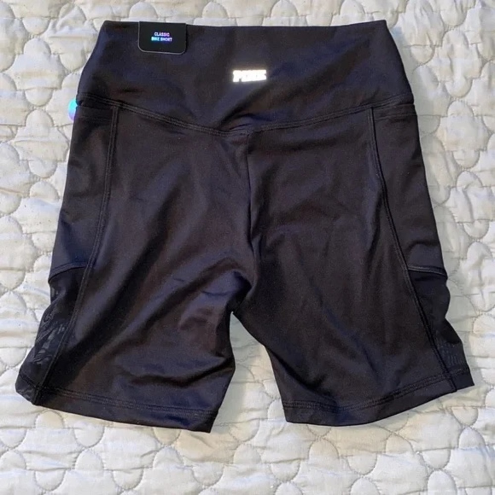 PINK Victoria's Secret Black Bike Shorts Performance Fit